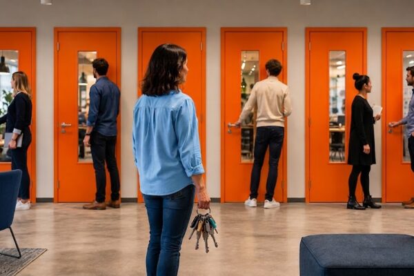 verschillende deuren kunnen open met de juiste sleutel