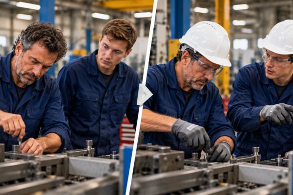 voorbeeld van twee arbeiders vooe en na communicatie. Hoe meet je het effect van interne communicatie